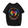 thumbnail image 1 of Autism Awareness Puzzles Gnome T-Shirt Men Autism Cute Graphics Casual Short Sleeve Shirts Summer Tops Gift Tee Black X-Large, 1 of 3