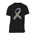 thumbnail image 1 of Autism Awareness Ribbon Mens Short-Sleeve T-Shirt - Black - Medium, 1 of 1