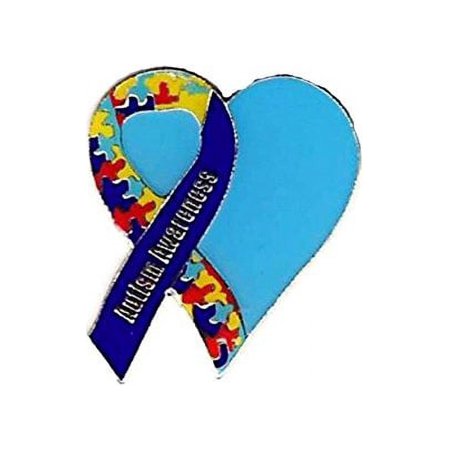 Autism Awareness Ribbon Puzzle Heart Lapel Hat Pins Raise Awareness PPM7001 (1 Pin)