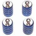 thumbnail image 1 of Autism Awareness Ribbon on White Tire Rim Wheel Aluminum Valve Stem Caps, Multiple Colors, 1 of 1