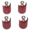 thumbnail image 1 of Autism Awareness Ribbon on White Tire Rim Wheel Aluminum Valve Stem Caps, Multiple Colors, 1 of 1