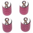 thumbnail image 1 of Autism Awareness Ribbon on White Tire Rim Wheel Aluminum Valve Stem Caps, Multiple Colors, 1 of 1