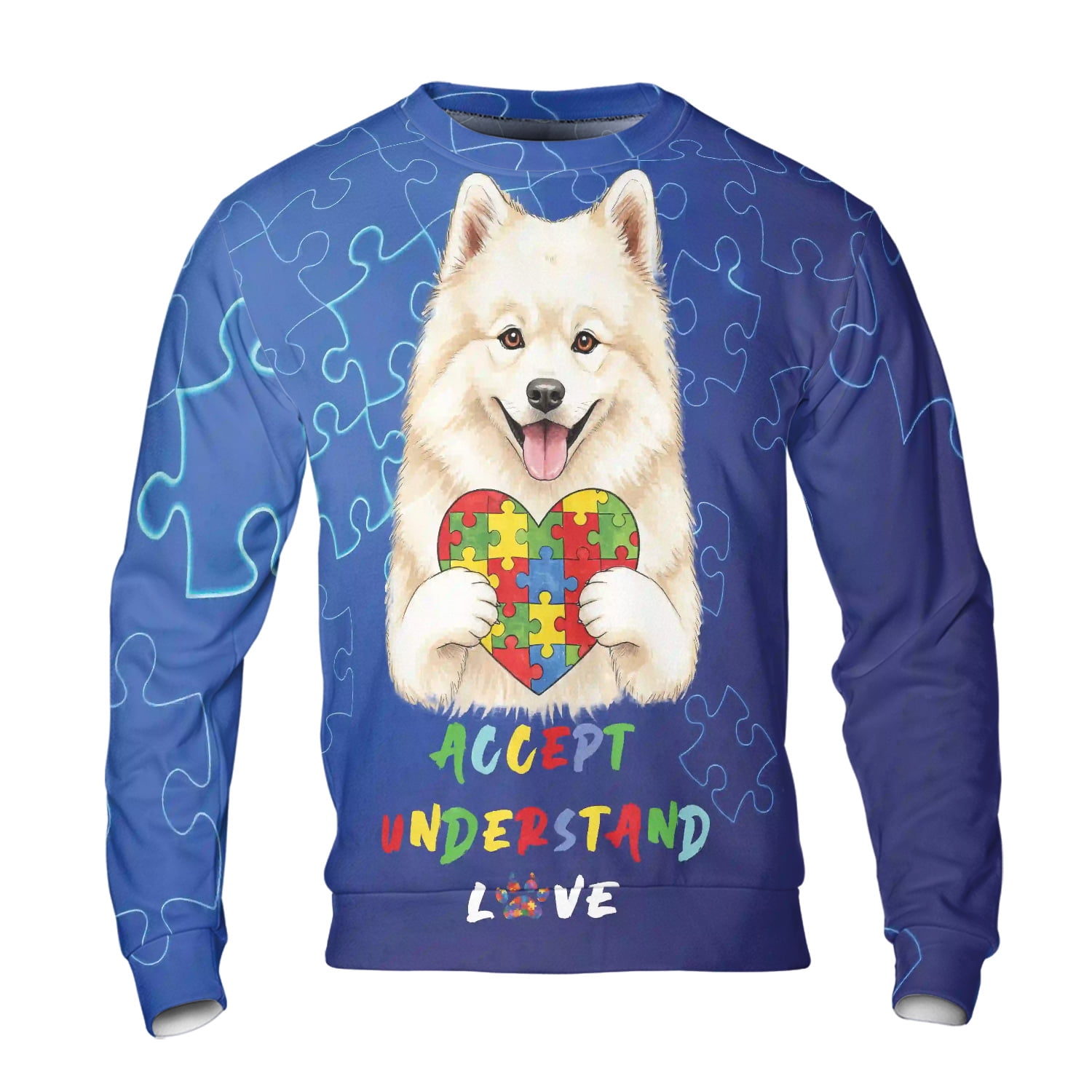 Autism Awareness Samoyed Accept Understand Love All Over Print 3D ...