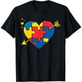 thumbnail image 1 of Autism Awareness Shirt Heart Valentines Day Puzzle Piece Tee, 1 of 4
