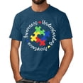 thumbnail image 1 of Autism Awareness Shirt Men: Autism Acceptance T Shirt Autism Support Inspirational Short Sleeve Tee Tops(Dark Blue,XXL), 1 of 4