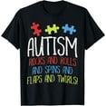 thumbnail image 1 of Autism Awareness Shirt Puzzle Autistic Gift Rocks And Rolls T-Shirt, 1 of 4