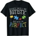 thumbnail image 1 of Autism Awareness Shirt Puzzle Ribbon Autistic Society Says T-Shirt, 1 of 4