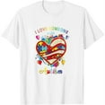thumbnail image 1 of Autism Awareness Shirts I Love Someone With Autism Womens T-Shirt White 3X-Large, 1 of 5