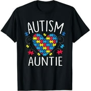 Autism Awareness Shirts Women Aspergers Auntie Aunt Gift T-Shirt