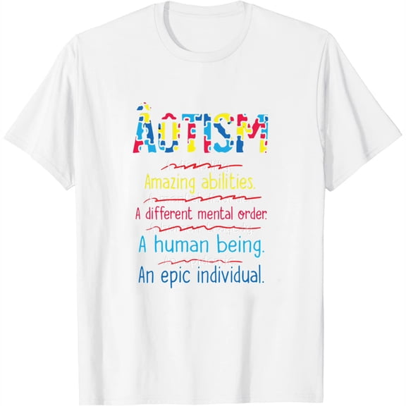 Autism Awareness Shirts Women Aspergers Girls Girls Short Sleeve T-Shirt White Large