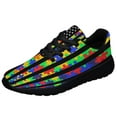 thumbnail image 1 of Autism Awareness Shoes Sneakers Black Size 13, 1 of 7