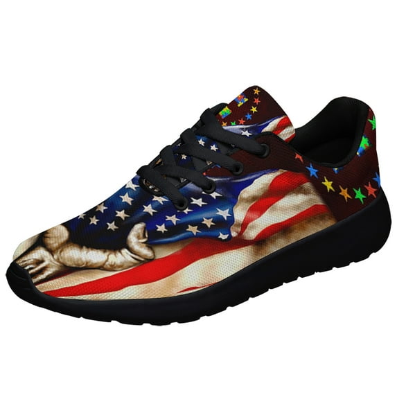 Autism Awareness Shoes Sneakers for Women Men Black Size 10.5