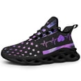 thumbnail image 1 of Autism Awareness Shoes Trail Running Shoe Non-Slip Breathable Comfortable Sneakers Black Size 4.5, 1 of 7