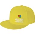 thumbnail image 1 of Autism Awareness Snapback Flatbrim Cap,Adjustable Jeans Caps Adjustable Denim Trucker Peaked Hats Mens/Womens, 1 of 4
