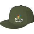 thumbnail image 1 of Autism Awareness Snapback Flatbrim Cap,Adjustable Jeans Caps Adjustable Denim Trucker Peaked Hats Mens/Womens, 1 of 4