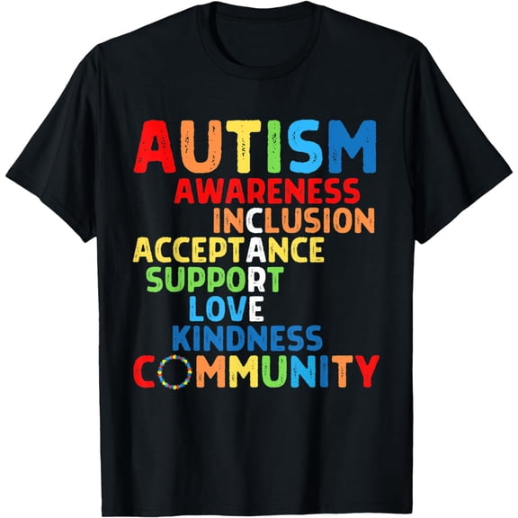 Autism Awareness Support Care Acceptance, Ally T-Shirt mens t cehirt men，black，women，misfits，journey ，boys