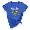 thumbnail image 1 of Autism Awareness Support Heart Puzzle Women's T-shirt, L, Royal (Multicolor), 1 of 5