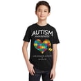 thumbnail image 1 of Autism Awareness Support Heart Puzzle Youth T-shirt, Youth XS, Black (Multicolor), 1 of 3