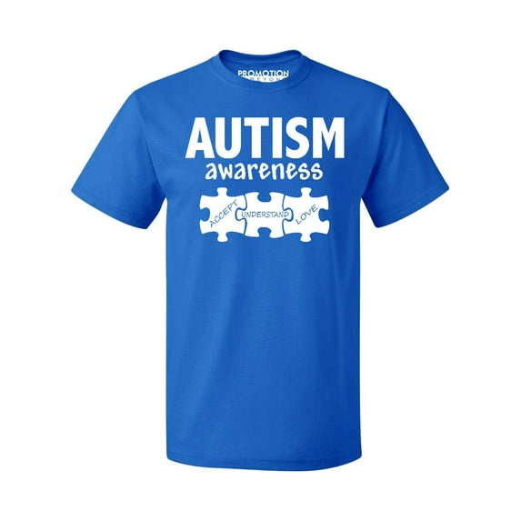 Autism Awareness Support Jigsaw Puzzle Men's T-shirt, M, Royal Blue