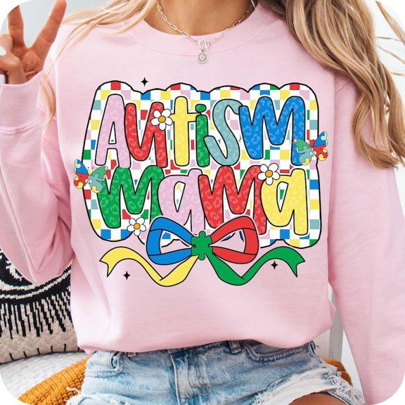 Autism Awareness Sweatshirt, Autism Mama Coquette Shirt, In April We Wear Blue, Special Education Gift, Neurodiversity Crewneck