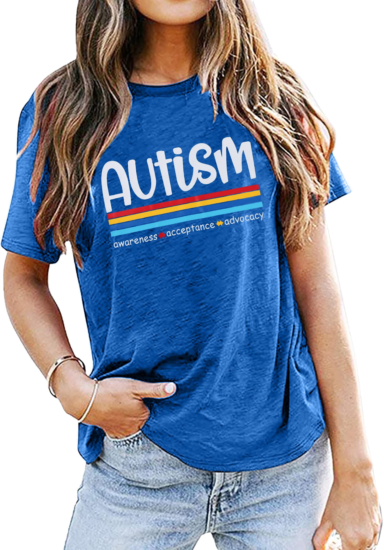 Autism Awareness T-Shirt Autism Acceptance Shirts Support Health Tees ...