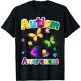 thumbnail image 1 of Autism Awareness T-Shirt Butterfly Puzzle Pieces Gift T-Shirt, 1 of 3