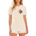 thumbnail image 1 of Autism Awareness T-Shirts for Women and Men, Short-Sleeve with Round Neck, Autism Support Graphic Tees(Beige,L), 1 of 4