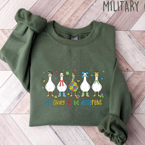 Autism Awareness TShirt Crewneck Its Okay To Be Different Shirt Neurodiversity Apparel Spe