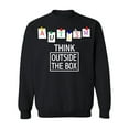 thumbnail image 1 of Autism Awareness Think Outside The Box Crewneck Sweatshirt, 3XL, Black, 1 of 2