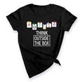thumbnail image 1 of Autism Awareness Think Outside The Box Women's T-shirt, 3XL, Black, 1 of 5