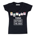 thumbnail image 1 of Autism Awareness Think Outside The Box Women's V-neck, XL, Black, 1 of 2