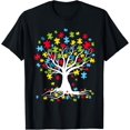 thumbnail image 1 of Autism Awareness Tree Autism Puzzle Tree Autism Awareness T-Shirt, 1 of 4