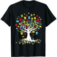 thumbnail image 1 of Autism Awareness Tree Autism Puzzle Tree Autism Awareness T-Shirt, 1 of 4