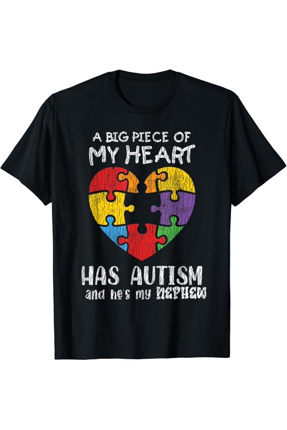 Autism Awareness Uncle Aunt Family Autistic Awareness Shirt BLACK Unisex S-5XL