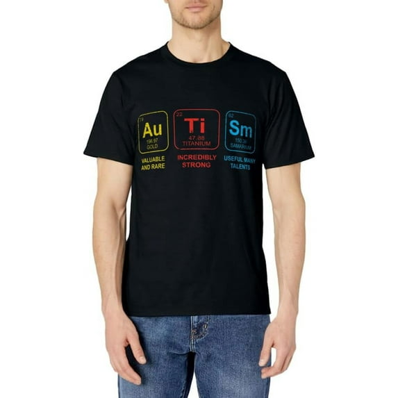Autism Awareness Women Men Kids Elements Periodic Table ASD T-Shirt