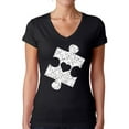 thumbnail image 1 of Autism Awareness Women V Neck Shirt Puzzle Graphic Novelty Tee Autism Outfit for Her Love Support Gifts, 1 of 4
