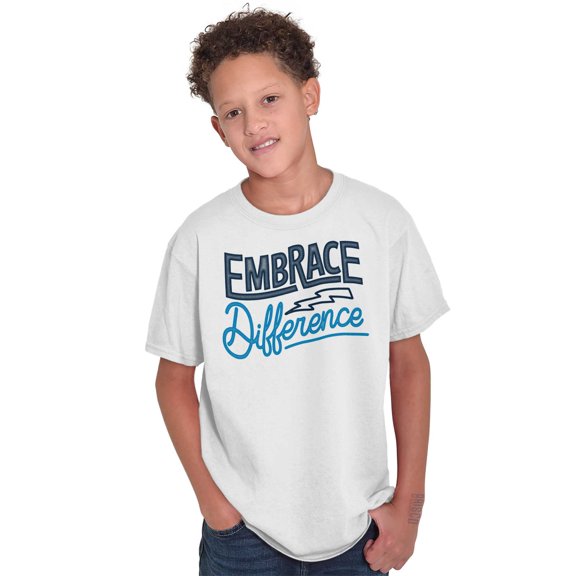 Autism Awareness Youth T-Shirt Tees Tshirt For Kids Embrace Difference Autistic Speaks Walk