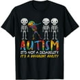 thumbnail image 1 of Autism Awerness - Skeleton Dabbing Autistic Kids Awareness T-Shirt, 1 of 5