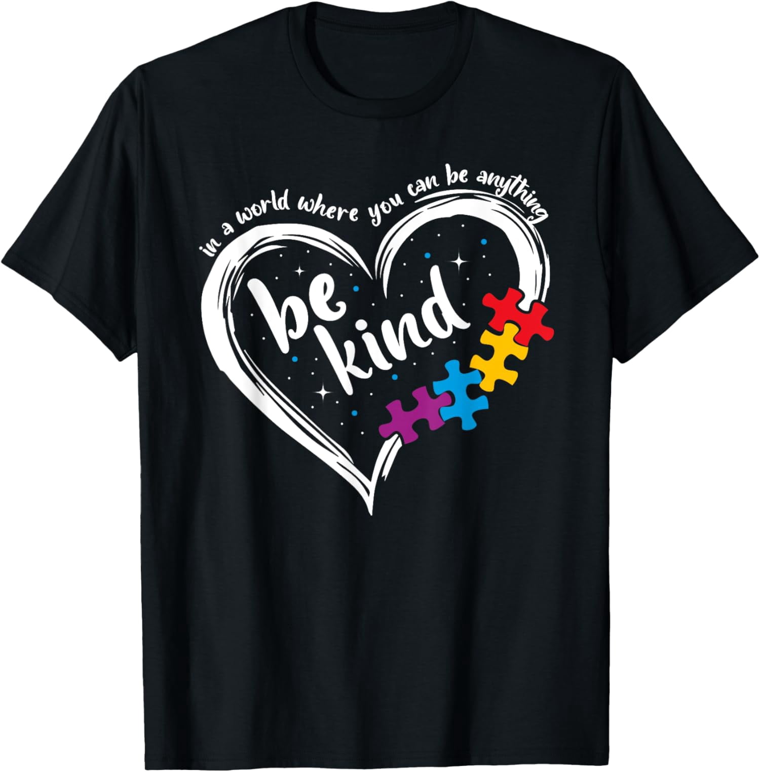 Autism Be Kind Shirt Women Blue Be Kind Autism Awareness Vintage T-shirt