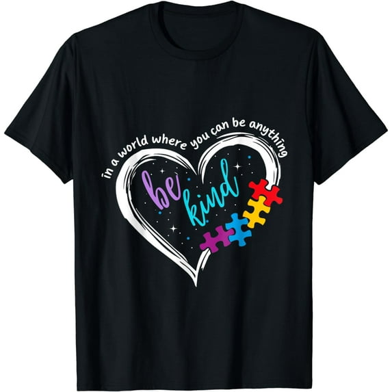Autism Be Kind for autism awareness in blue T-Shirt