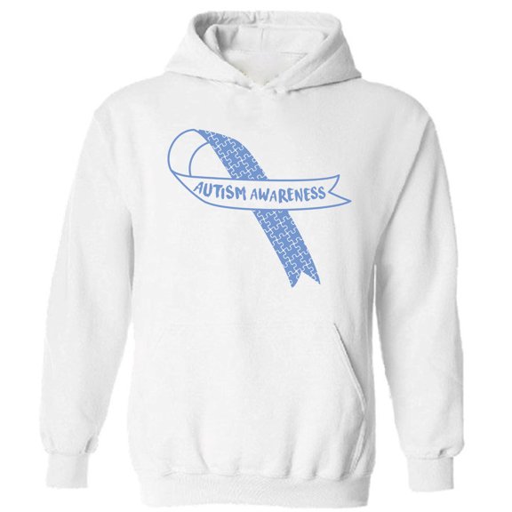 Autism Blue Ribbon Hoodie Unisex Autism Awareness Hooded S M L XL 2XL 3XL 4XL 5XL Graphic Tee