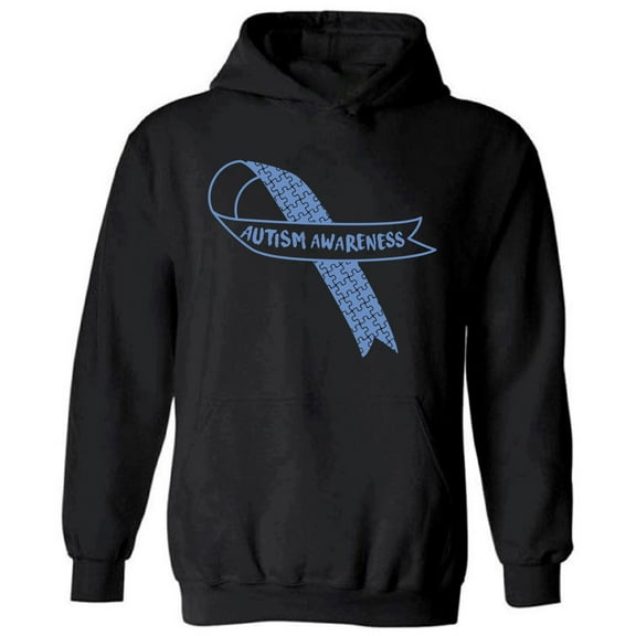 Autism Blue Ribbon Hoodie Unisex Autism Awareness Hooded S M L XL 2XL 3XL 4XL 5XL Graphic Tee