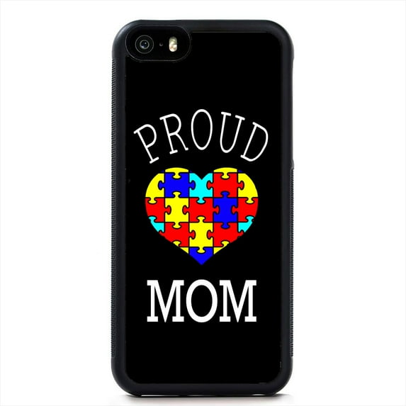 Autism Case Support Puzzle Proud Mom Slim Shockproof Hard Rubber Custom Phone Cover For iPhone 15 Pro Max 14 Plus 13 XR