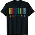 thumbnail image 1 of Autism Colorful Barcode Support Autistic Kids Awareness Gift T-Shirt, 1 of 3