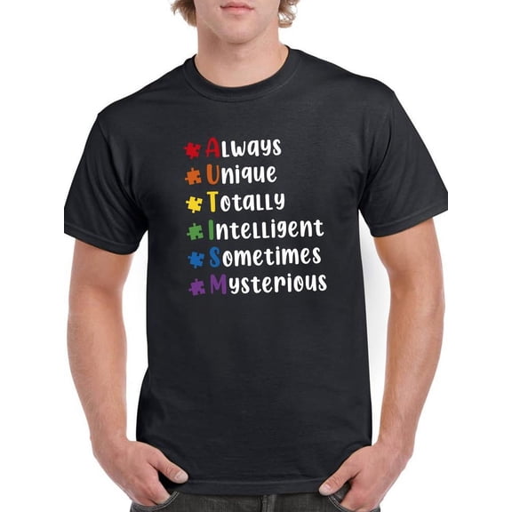 Autism Compliments T-Shirt Men -Smartprints Designs, Male Small