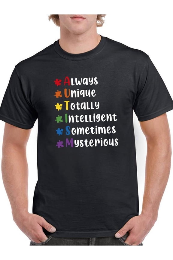 Autism Compliments T-Shirt Men -Smartprints Designs, Male x-Large