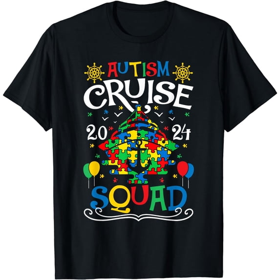 Autism Cruise Squad 2024 Matching Family For Men Women T-Shirt