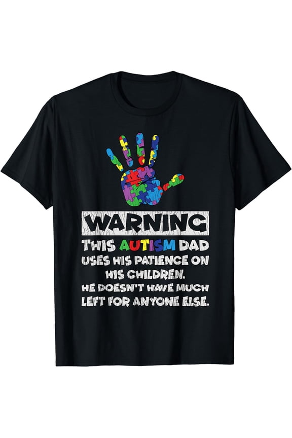 Autism Dad Father Son Daughter Autistic Kid Autism Awareness T-Shirt