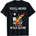 thumbnail image 1 of Autism Dad Support Alone Puzzle You'll Never Walk T-Shirt, 1 of 4