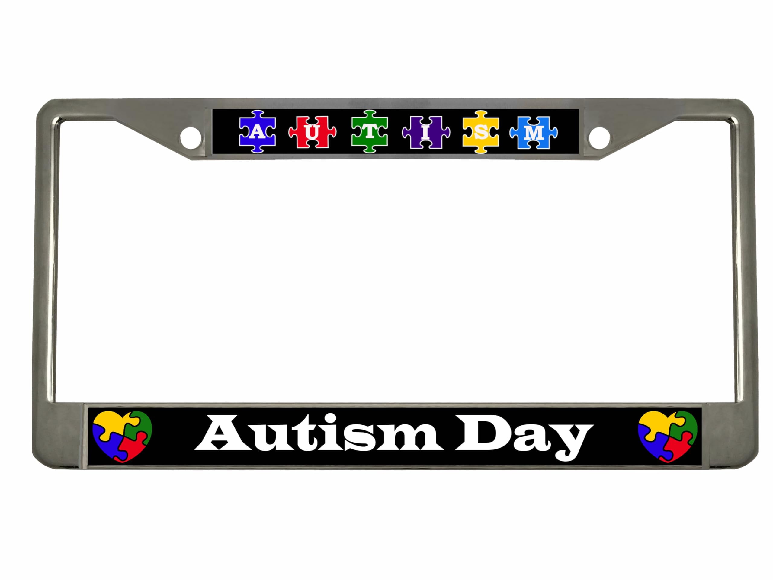 Autism Day License Plate Frame Autism Awareness Personalized/Car ...